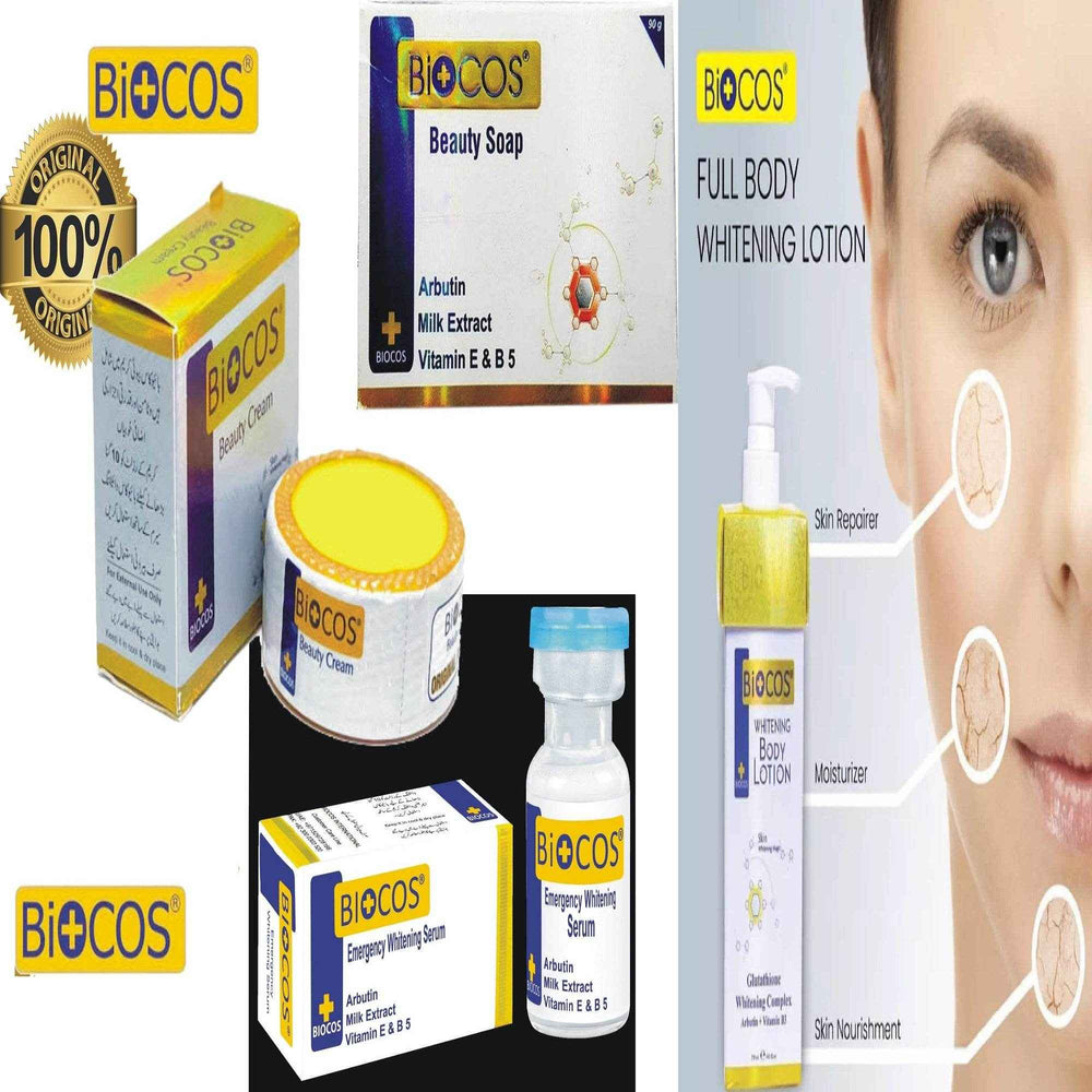 Pack Of 4 Biocos Cream,Soap Serum & Body Lotion - YehChez.pk