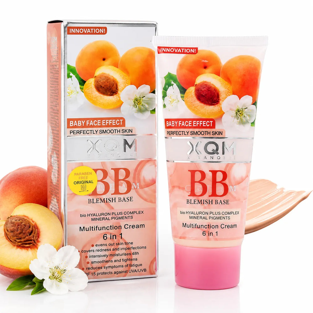 Apricot BB blemish base 6-in-1 cream, tube and boxed set