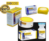 Biocos beauty set with cream tub, soap bar, serum vial and boxes