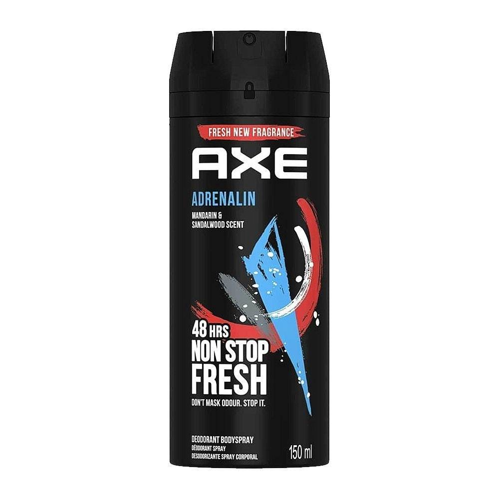 Deodorant body spray bottle in black, 150 ml, with spray cap