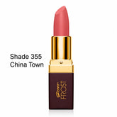 Genny Frost lipstick in Shade 355 China Town, red bullet with gold cap