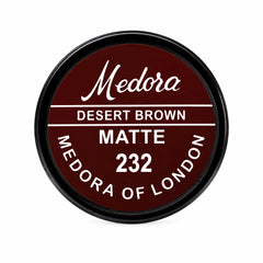Medora matte lip color lid, Desert Brown 232, front view