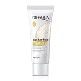 Bioaqua rice cleanser tube, white with gold and beige label, 100g