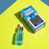 Hyaluronic acid serum bottle with dropper and matching product box