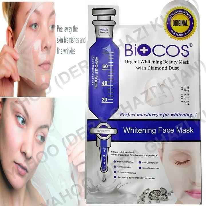 Biocos Urgent Whitening Beauty Mask with Diamond Dust - YehChez.pk