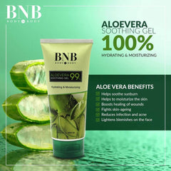 BNB aloe vera soothing gel tube, green cap, 200 ml