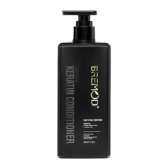 Keratin conditioner bottle with black pump; Bremod label, 400 ml