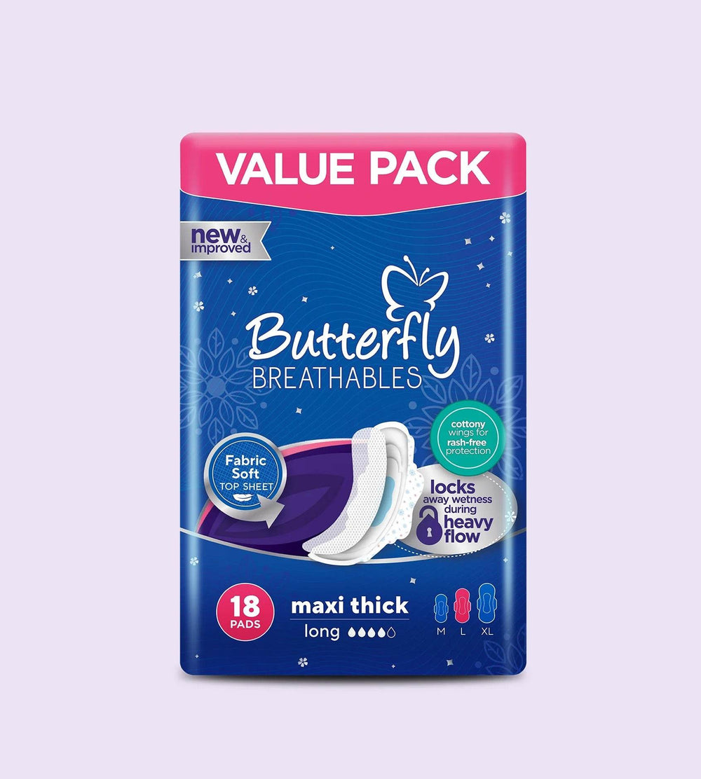 Butterfly 18 Pads Maxi Thick Large - YehChez.pk