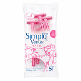 Simply Venus Basic razor blades pack, 5 disposables with 2 blades each