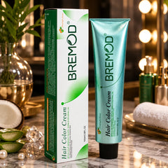 Bremod hair color cream set: 100 ml tube with color box packaging.