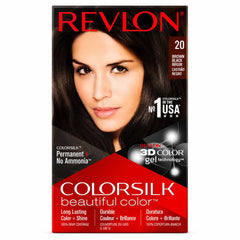 Hair color box, Revlon logo, shade 20, model face and 3D Color panel