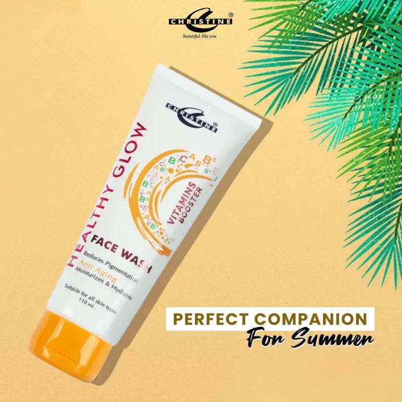 Christine Face Wash Healthy Glow Vitamins Booster 110Gm - YehChez.pk