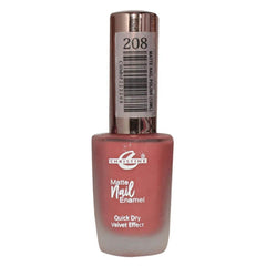 Christine nail polish 208 matte nail enamel, dusty rose velvet effect, quick dry