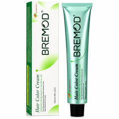 Bremod hair color cream tube and box, medium mahogany brown (4.5), 100 ml