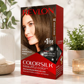 Revlon ColorSilk hair dye kit box, shade 40 medium brown, 40 ml