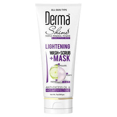 Derma Shine 3 in 1 Wash Scrub Mask 200Gm - YehChez.pk