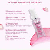 Rose oil glow restoring serum bottle with DR.RASHEL label, glass pump spray