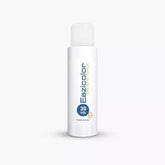 Hair color developer bottle, white plastic with ribbed cap, 30 vol