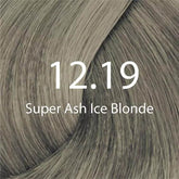 Hair color shade swatch 12.19 Super Ash Ice Blonde, cool light blonde tone