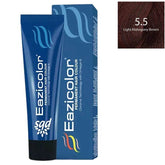 EaziColor permanent hair color tube, light mahogany brown, 60 ml