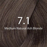 Hair color shade swatch: 7.1 Medium Natural Ash Blonde