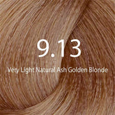 Hair dye shade 9.13, very light natural ash golden blonde