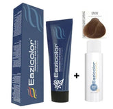Hair color tube, box, and developer bottle in Light Natural color 5NW