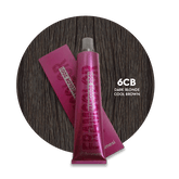 Framesi 6CB hair color tube, dark blonde cool brown, 60 ml