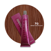 Hair color tube and box, 7G medium blonde glace