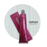 USPLUS Framesi hair color tube with cap and magenta box packaging