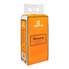 Orange tissue box with white tissues peeking out, front label and brand logo