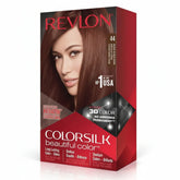 Revlon ColorSilk hair color box, shade 44, 3D color gel, no ammonia