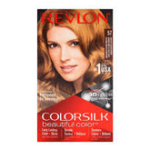 Revlon ColorSilk 57 hair color box with model portrait and shade details