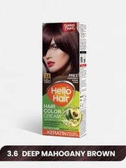 3.6 Hello Hair Color Deep Mahogany Brown 100g