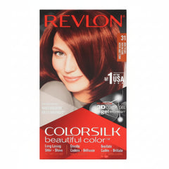 Revlon ColorSilk hair color box, shade 31 Dark Auburn