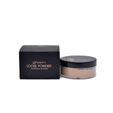 Loose powder in ivory tone, shown in jar with matching box