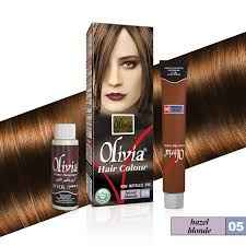 Hair colour kit hazel blonde with box, small bottle, and tube, shade 05