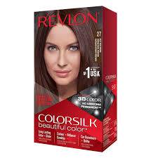 Revlon ColorSilk hair color box, dark brown shade 27, 40 ml.