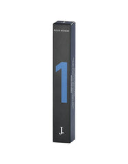 Men’s eau de toilette box, black with blue “1” panel and vertical “Pour Homme” text.