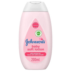 Baby soft lotion bottle, pink bottle with white cap, 200ml size