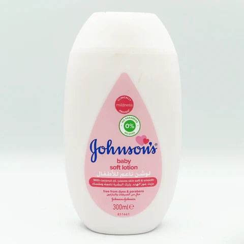 Baby soft lotion bottle, pink label, 300 ml