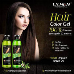 Lichen Hair Color Gel Dark Brown 1000ml - YehChez.pk