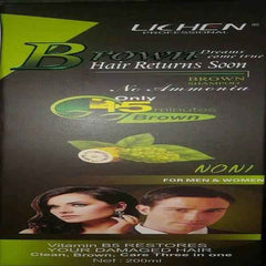 Lichen Professional Brown shampoo box with 45 minutes text and green accents