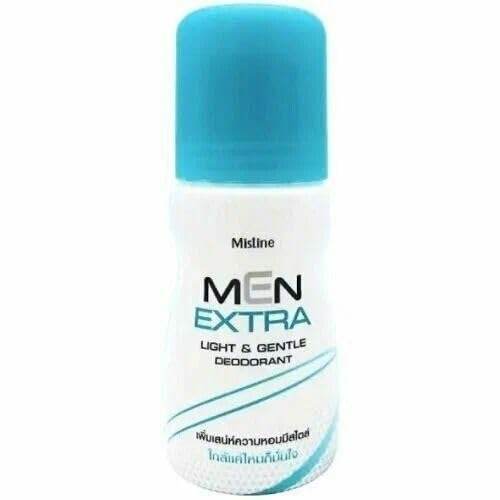 Mistine Men Extra roll-on deodorant, light gel, blue cap, 35ml