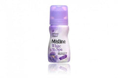 Mistine White Spa roll-on bottle, purple cap and base, 35 ml