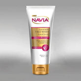 Face wash tube, white with gold base and pink “Gleam & Glow” label
