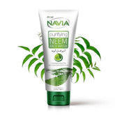 Navia Neem face wash tube, 100 ml, white with green pump cap