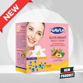 Navia Gluta Bright Beauty Cream box with NEW product label
