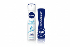 NIVEA fresh natural deodorant spray, 150 ml, blue cap