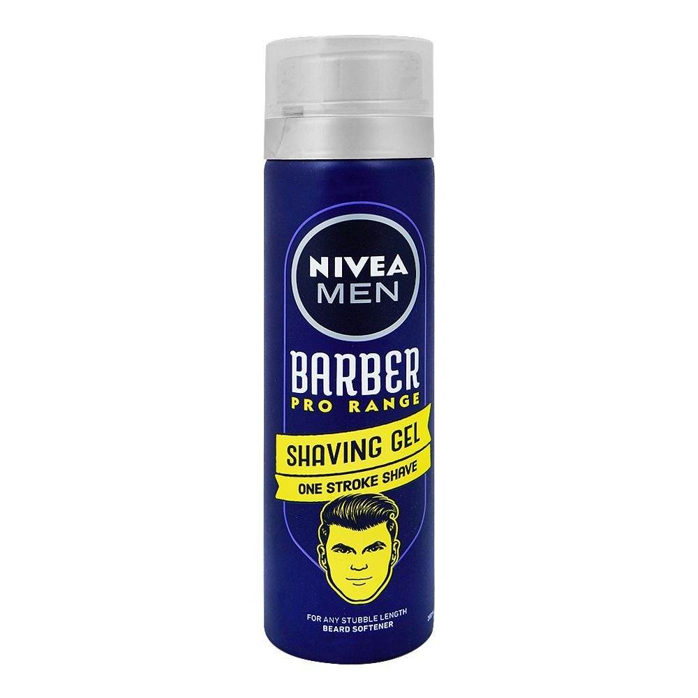 Nivea Men Barber Pro Range Shaving Gel, One Stroke Shave, 200ml - YehChez.pk